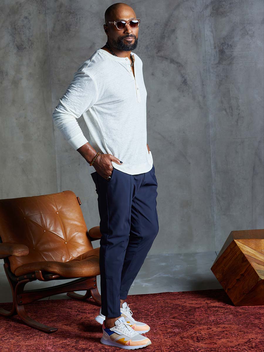 Greek Linen Long-Sleeve Henley