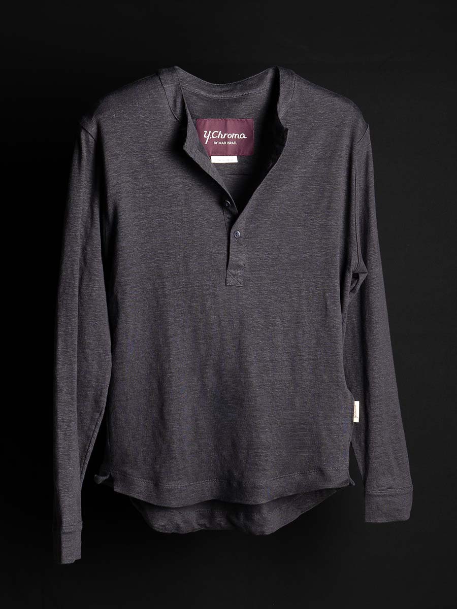 Greek Linen Long-Sleeve Henley