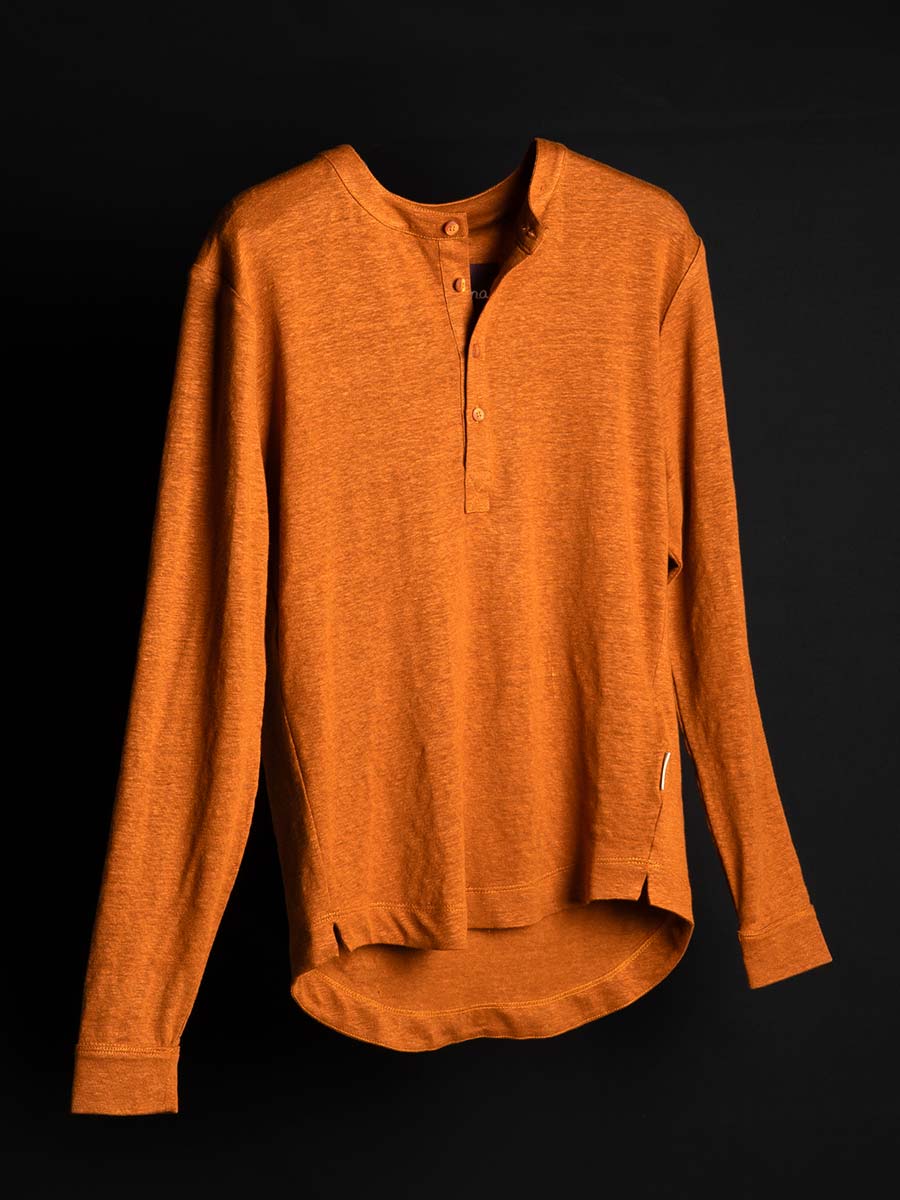 Greek Linen Long-Sleeve Henley