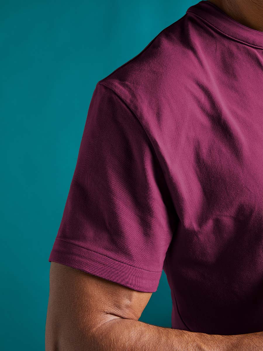 Buffed Cotton Short-Sleeve Henley