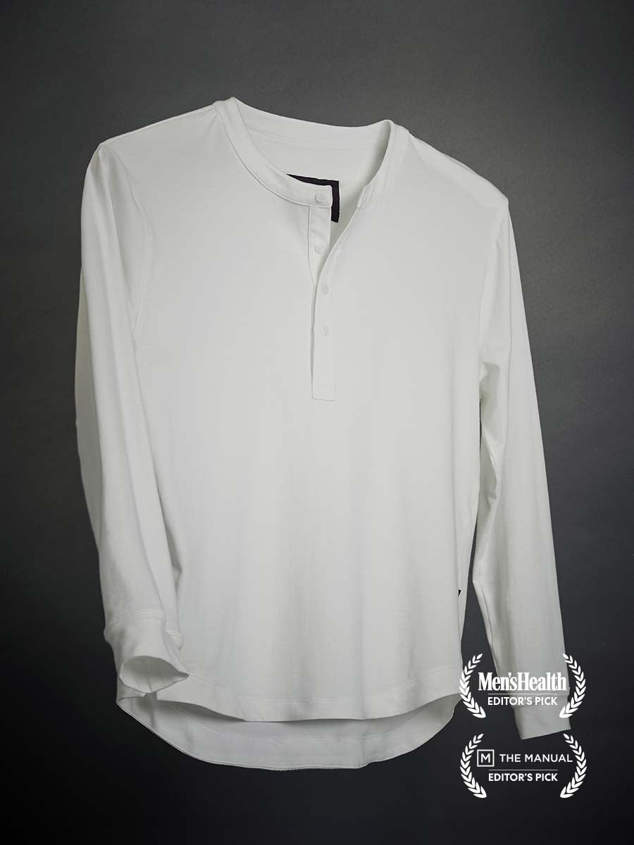 Buffed Cotton Long-Sleeve Henley