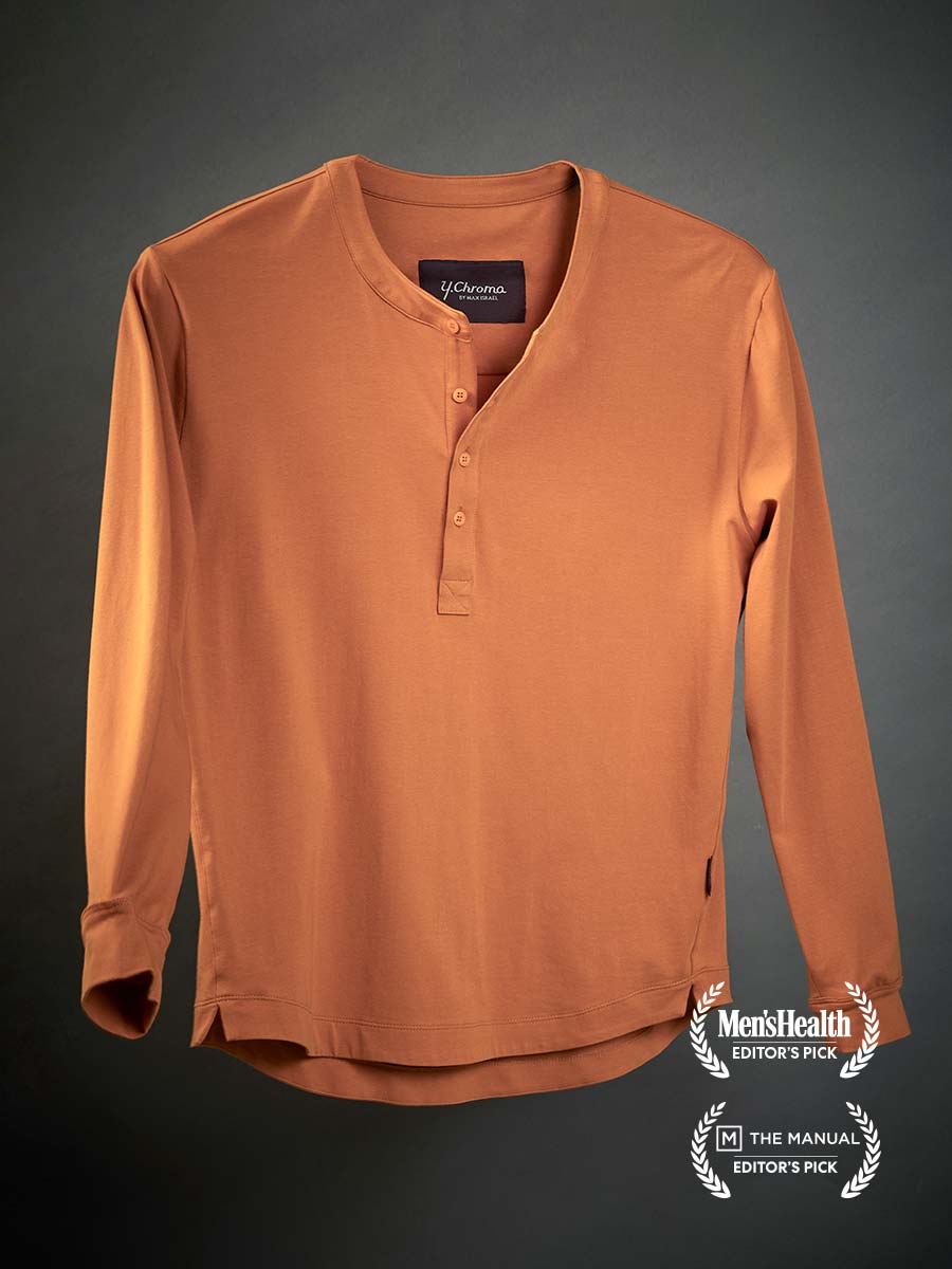 Buffed Cotton Long-Sleeve Henley