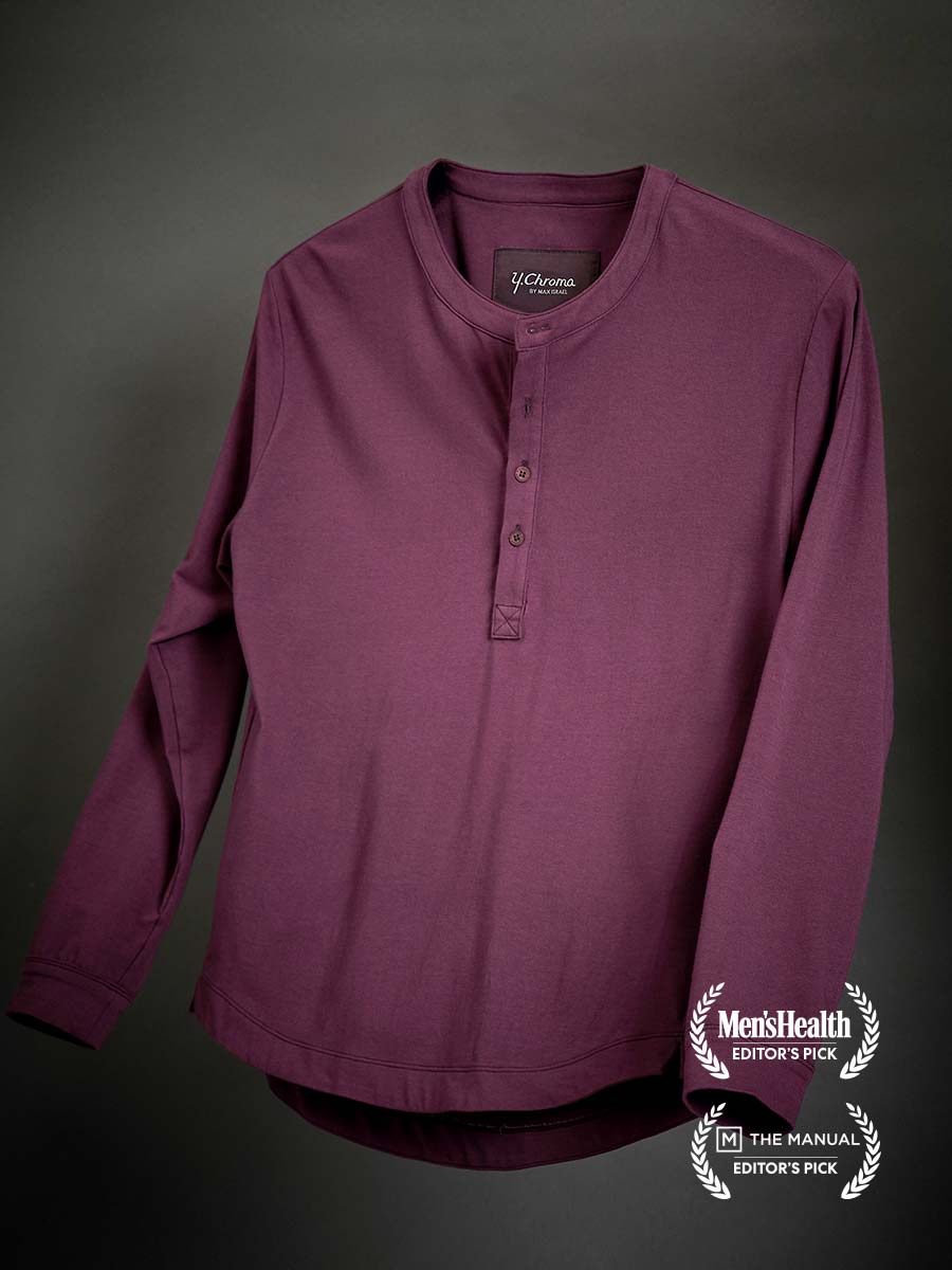 Buffed Cotton Long-Sleeve Henley