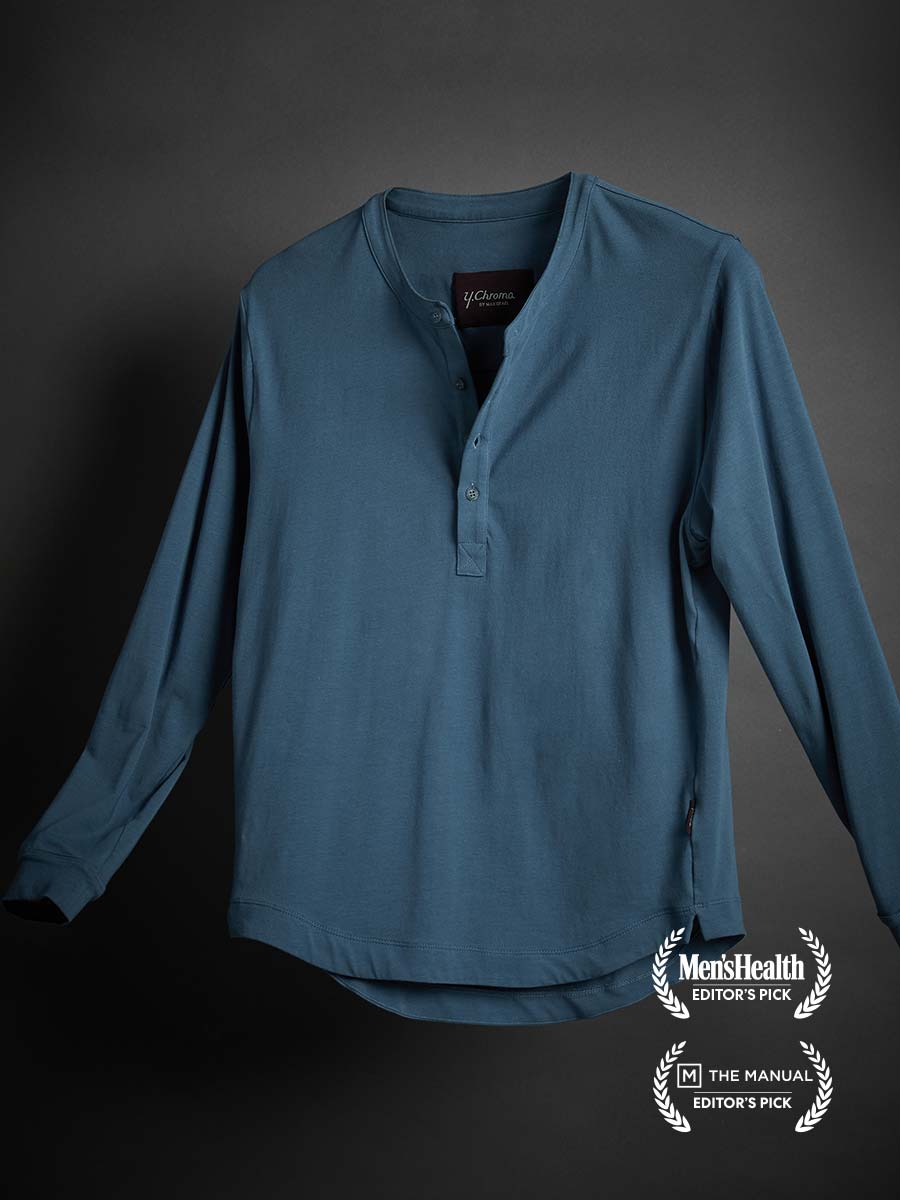 Buffed Cotton Long-Sleeve Henley