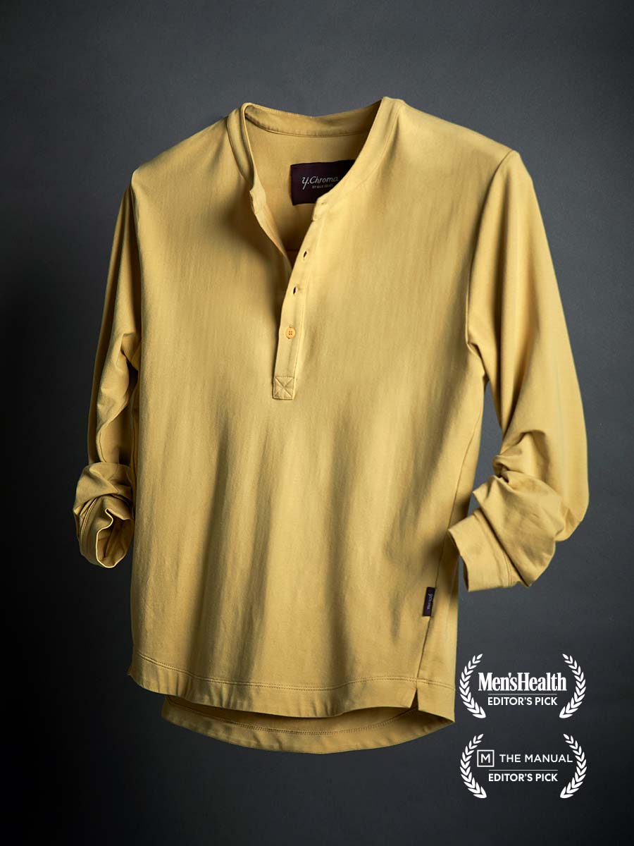 Buffed Cotton Long-Sleeve Henley