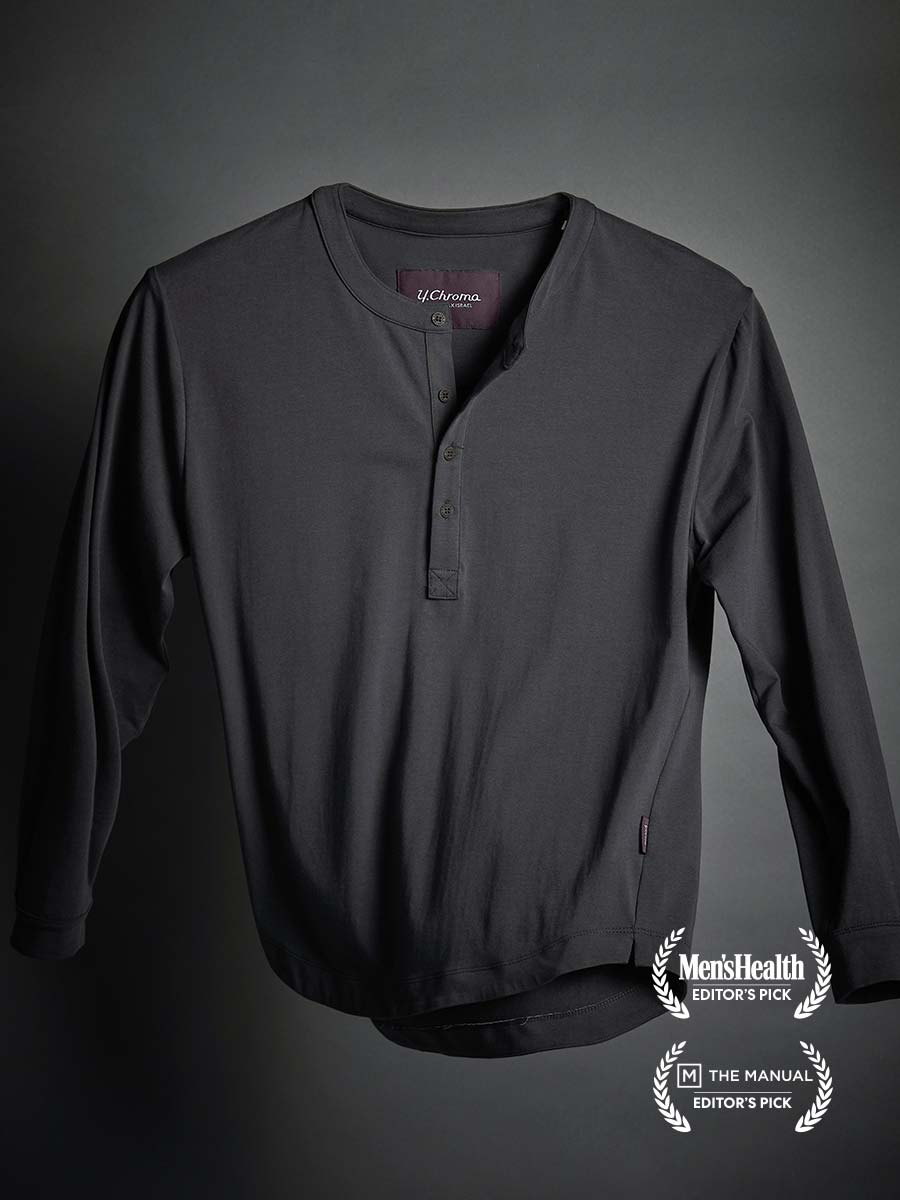 Buffed Cotton Long-Sleeve Henley